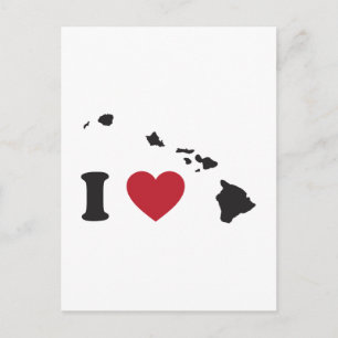 I Love Hawaii Postcard