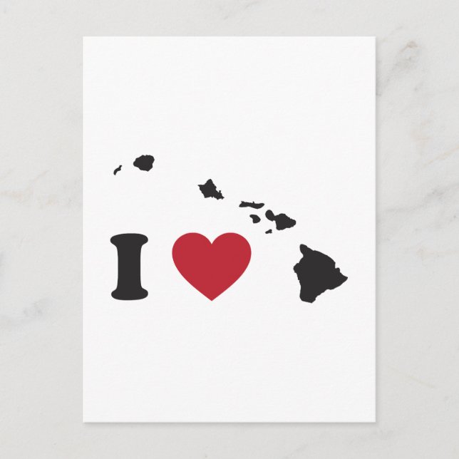 I Love Hawaii Postcard (Front)