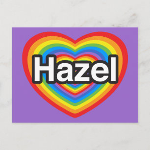 I love Hazel. I love you Hazel. Heart Postcard