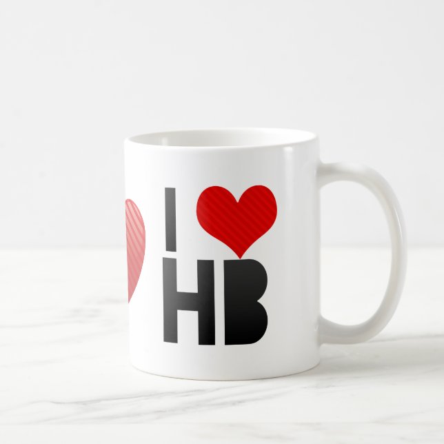 I Love HB Coffee Mug (Right)