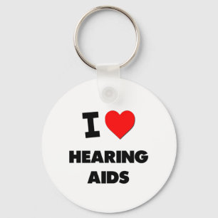 I Love Hearing Aids Keychain