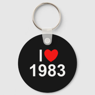 I Love (Heart) 1983 Keychain