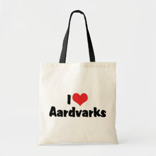 I Love Heart Aardvarks Tote Bag
