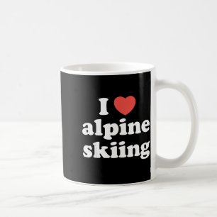 I love heart alpine skiing coffee mug