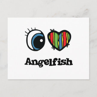 I Love (Heart) Angelfish Postcard