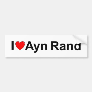 I Love (Heart) Ayn Rand Bumper Sticker