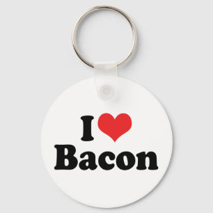 I Love Heart Bacon - Bacon Lover Keychain