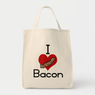 I love-heart Bacon Tote Bag
