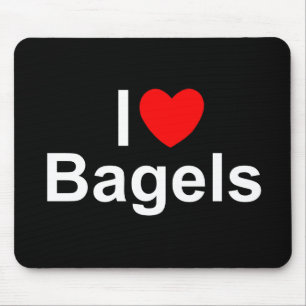 I Love (Heart) Bagels Mouse Pad