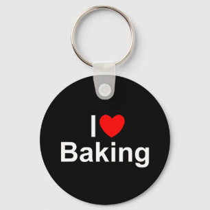 I Love (Heart) Baking Keychain