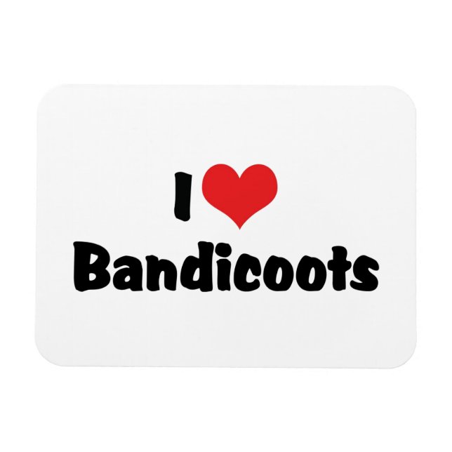 I Love Heart Bandicoots Magnet (Horizontal)