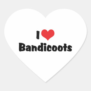I Love Heart Bandicoots Sticker