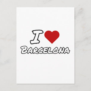 I love heart Barcelona city Postcard