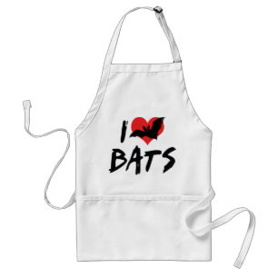 I Love Heart Bats Standard Apron