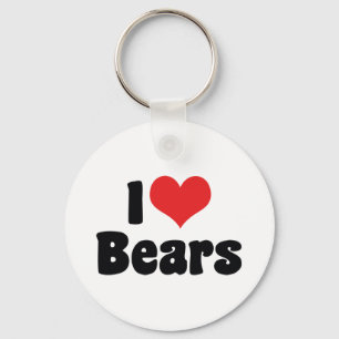 I Love Heart Bears Keychain