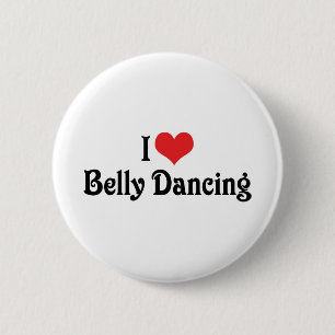 I Love Heart Belly Dancing 2 Inch Round Button