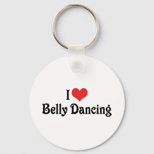 I Love Heart Belly Dancing Keychain