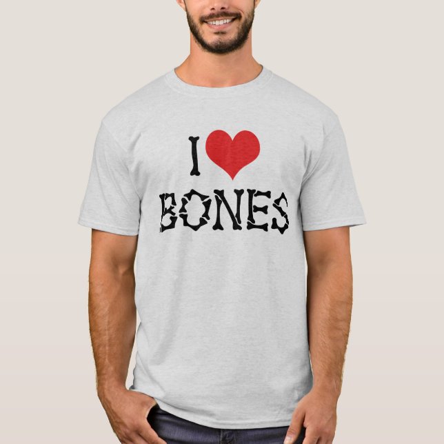 I Love Heart Bones - Chiropractor Archaeology Love T-Shirt (Front)