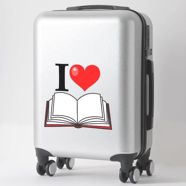 I Love Heart Books and Reading Librarian (Suitcase)