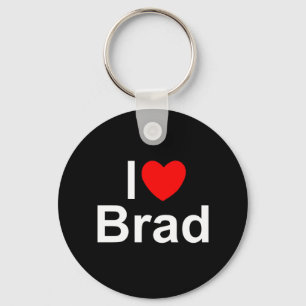 I Love (Heart) Brad Keychain