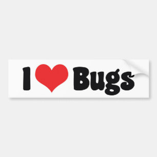 I Love Heart Bugs - Insects Entomologist Bumper Sticker