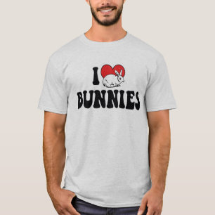 I Love Heart Bunny Rabbits T-Shirt