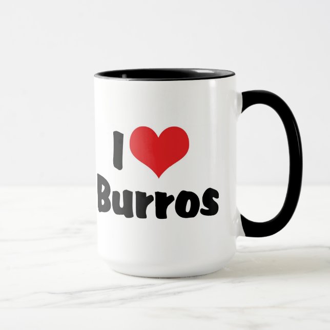 I Love Heart Burros Mug (Right)