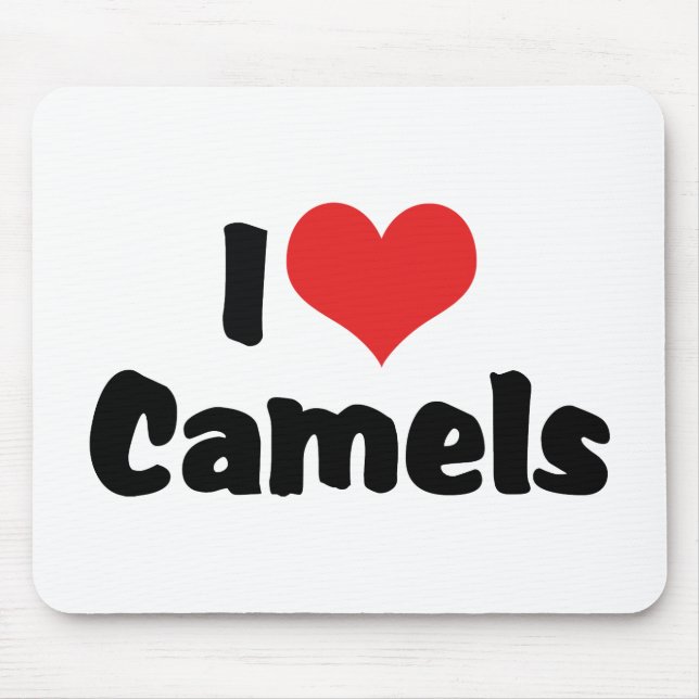 I Love Heart Camels Mouse Pad (Front)