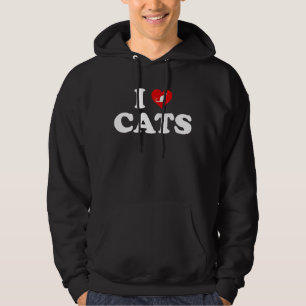 I Love (Heart) Cats Hoodie
