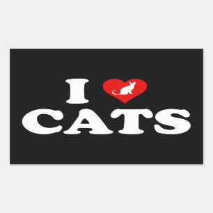 I Love (Heart) Cats Sticker