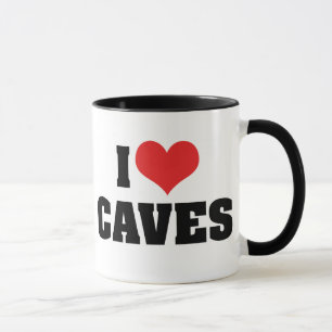 I Love Heart Caves - Cave Exploration Spelunking Mug