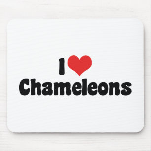 I Love Heart Chameleons - Lizard Lover Mouse Pad