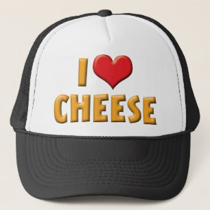 I Love Heart Cheese - Dairy Lover Trucker Hat