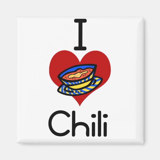 I love-heart chili magnet (Front)