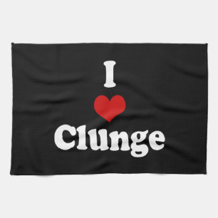 I LOVE {HEART} CLUNGE KITCHEN TOWEL