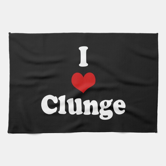 I LOVE {HEART} CLUNGE KITCHEN TOWEL (Horizontal)