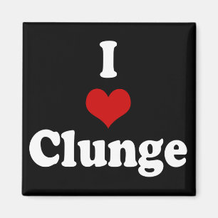 I LOVE {HEART} CLUNGE MAGNET