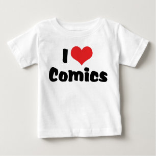 I Love Heart Comics - Comic Book Lover Baby T-Shirt