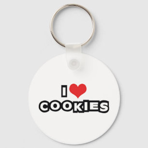 I Love Heart Cookies - Junk Food Lover Keychain