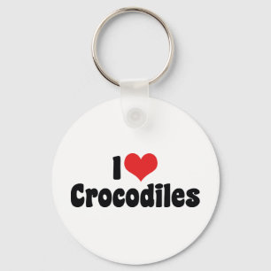 I Love Heart Crocodiles - Crocodile Lover Keychain