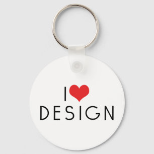 I Love Heart Design - Graphic Design Art Lover Keychain