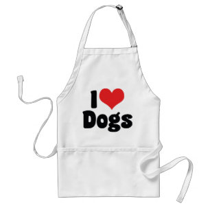 I Love Heart Dogs - Dog Canine Lover Standard Apron