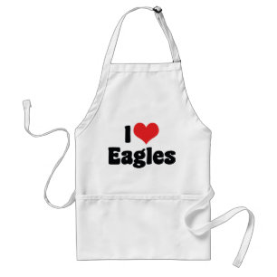 I Love Heart Eagles Standard Apron