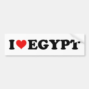 I Love Heart Egypt Travel Souvenir Bumper Sticker