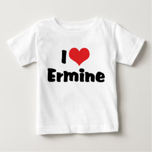I Love Heart Ermine Baby T-Shirt
