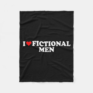 I Love Heart Fictional Men Simple Cute Funny Readi Fleece Blanket