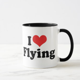 I Love Heart Flying - Airplane Lover Mug