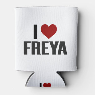 I Love Heart Freya Norse Goddess Fertility Nordic Can Cooler