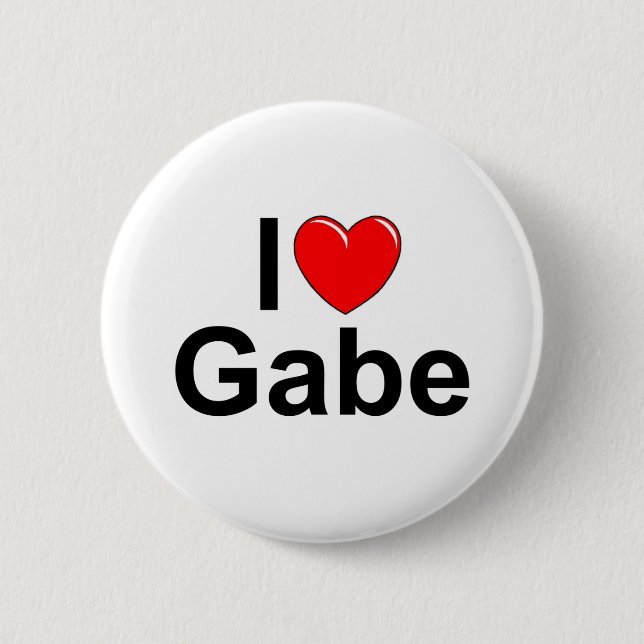 I Love (Heart) Gabe 2 Inch Round Button (Front)