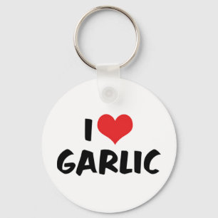 I Love Heart Garlic - Stinking Rose Lover Keychain